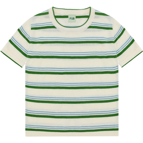 FUB Ecru/Pine Striped T-shirt
