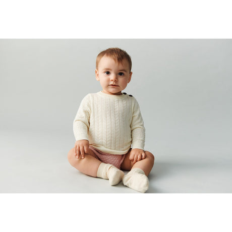 FUB Ecru Baby Zigzag Crew