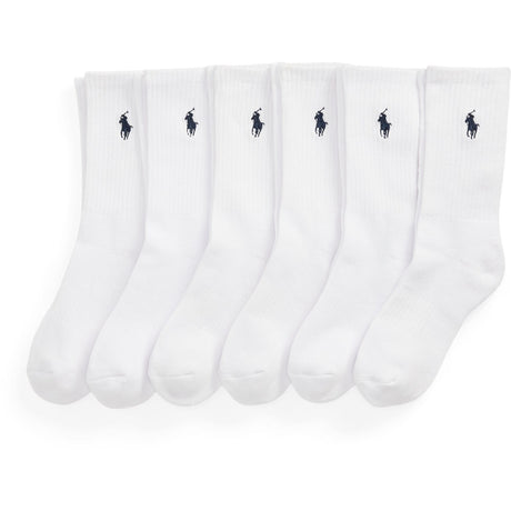 Polo Ralph Lauren White Crew Sock-6 Pak