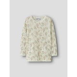 Name It Snow White Flowers + Leafs Nmfwang Uld Needle Ls Top Noos