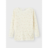 Name It Snow White Small Flowers Nmfwang Uld Needle Ls Top Noos