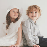 Huttelihut Antique White Summer Hue Embroidery
