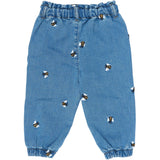 Petit Piao Light Blue Denim Emb Ppjubii Denim Bukser