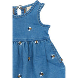 Petit Piao Light Blue Denim Emb Ppjubii S_L Denim Kjole