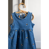 Petit Piao Light Blue Denim Emb Ppjubii S_L Denim Kjole