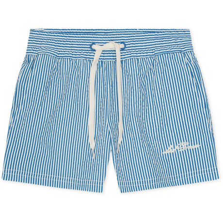 Les Deux Kids Palace Blue Stan Stripe Swim Shorts