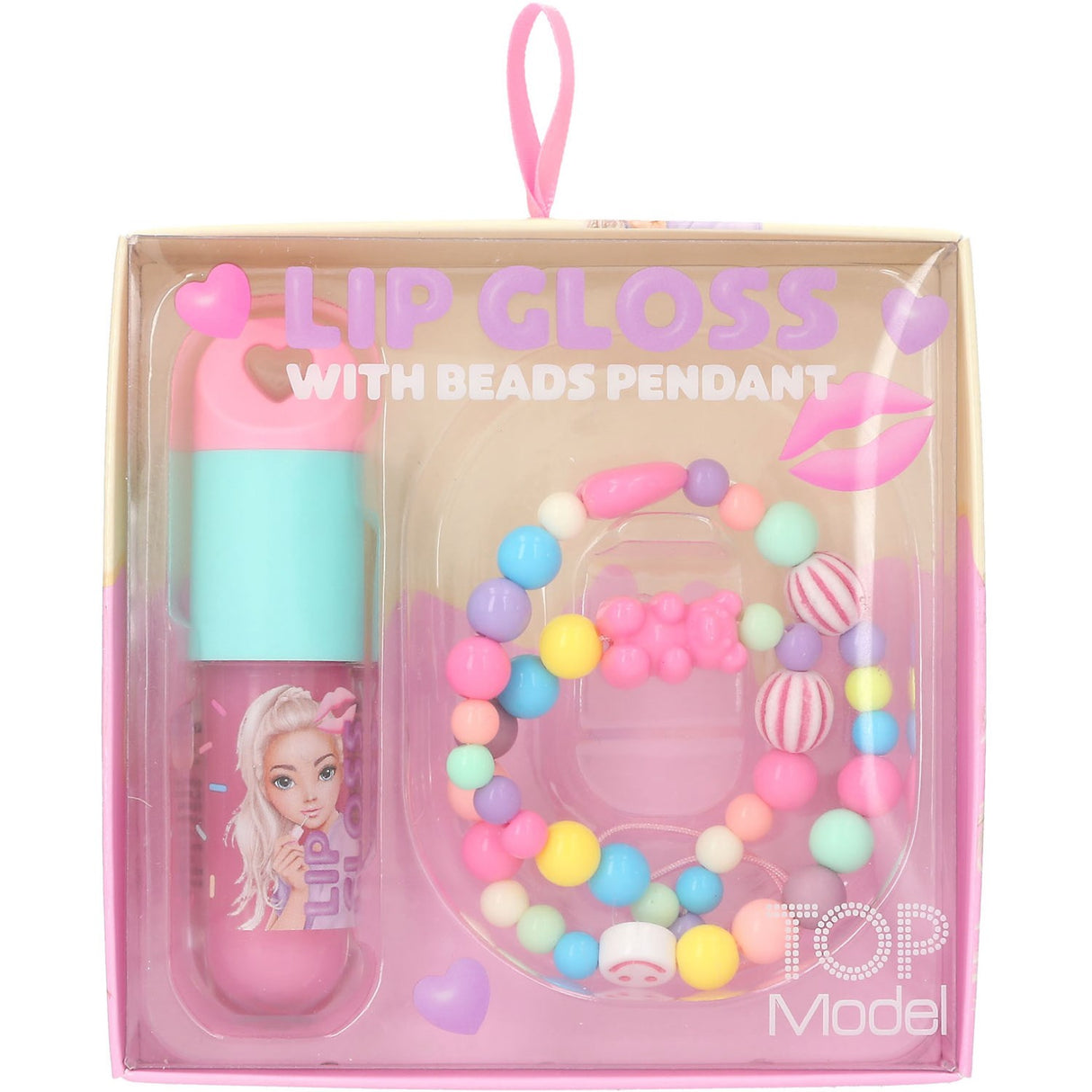 TOPModel Candy Glam Lipgloss Og Perlekæde Sæt