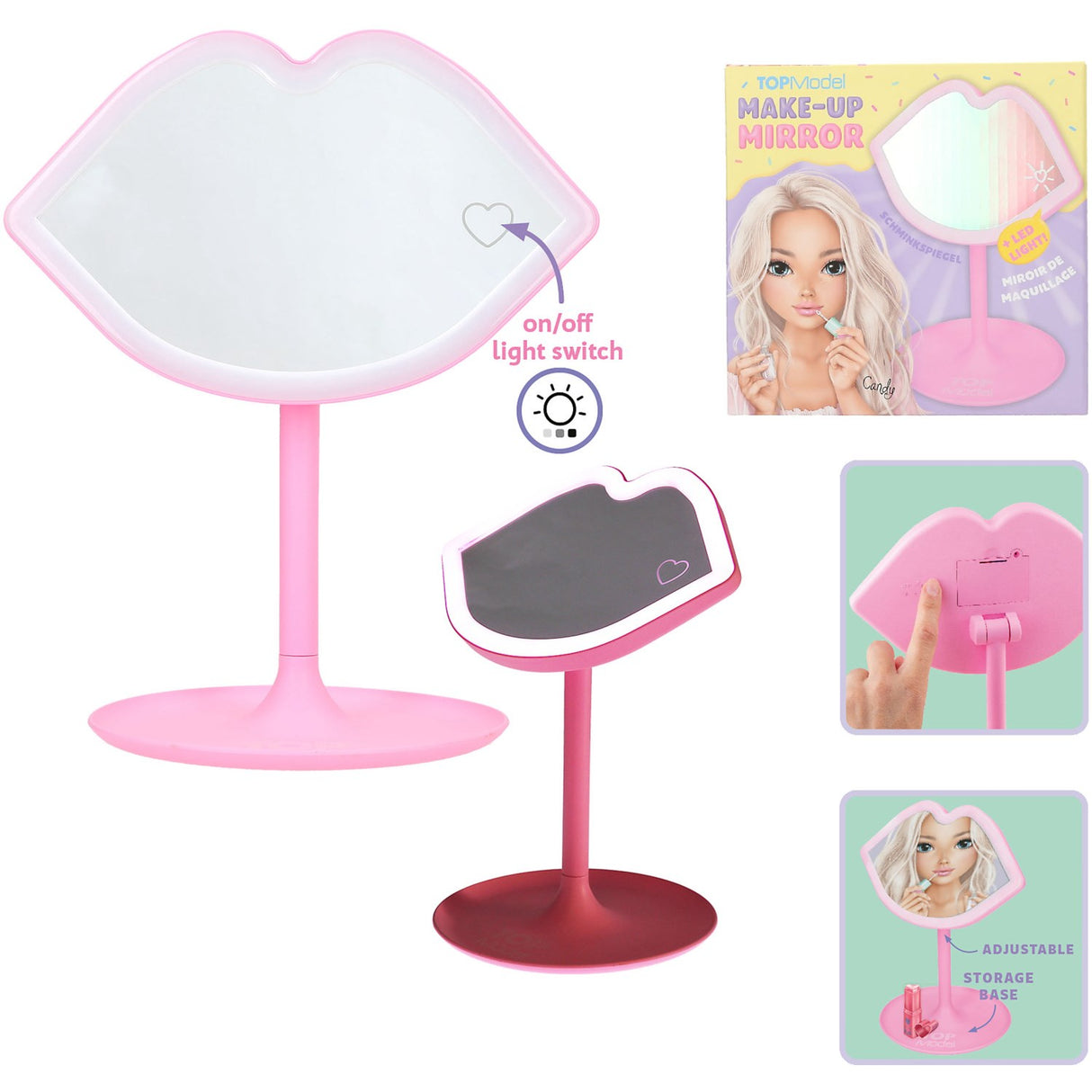 TOPModel Candy Glam Make-Up Spejl M/LED