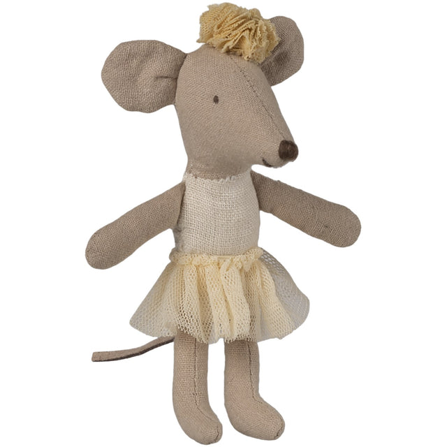Maileg Ballerina Mus, Lillesøster - Råhvid