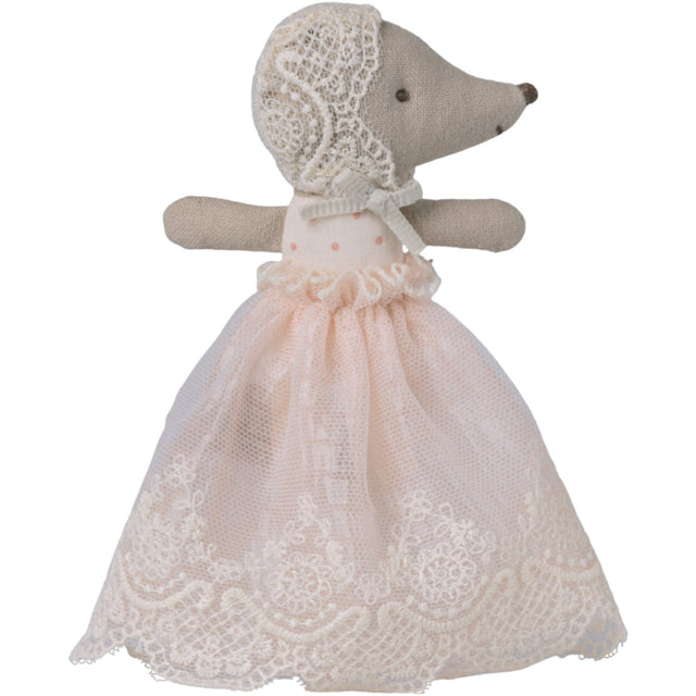 Maileg Baby Mus I Dåbskjole, Rosa