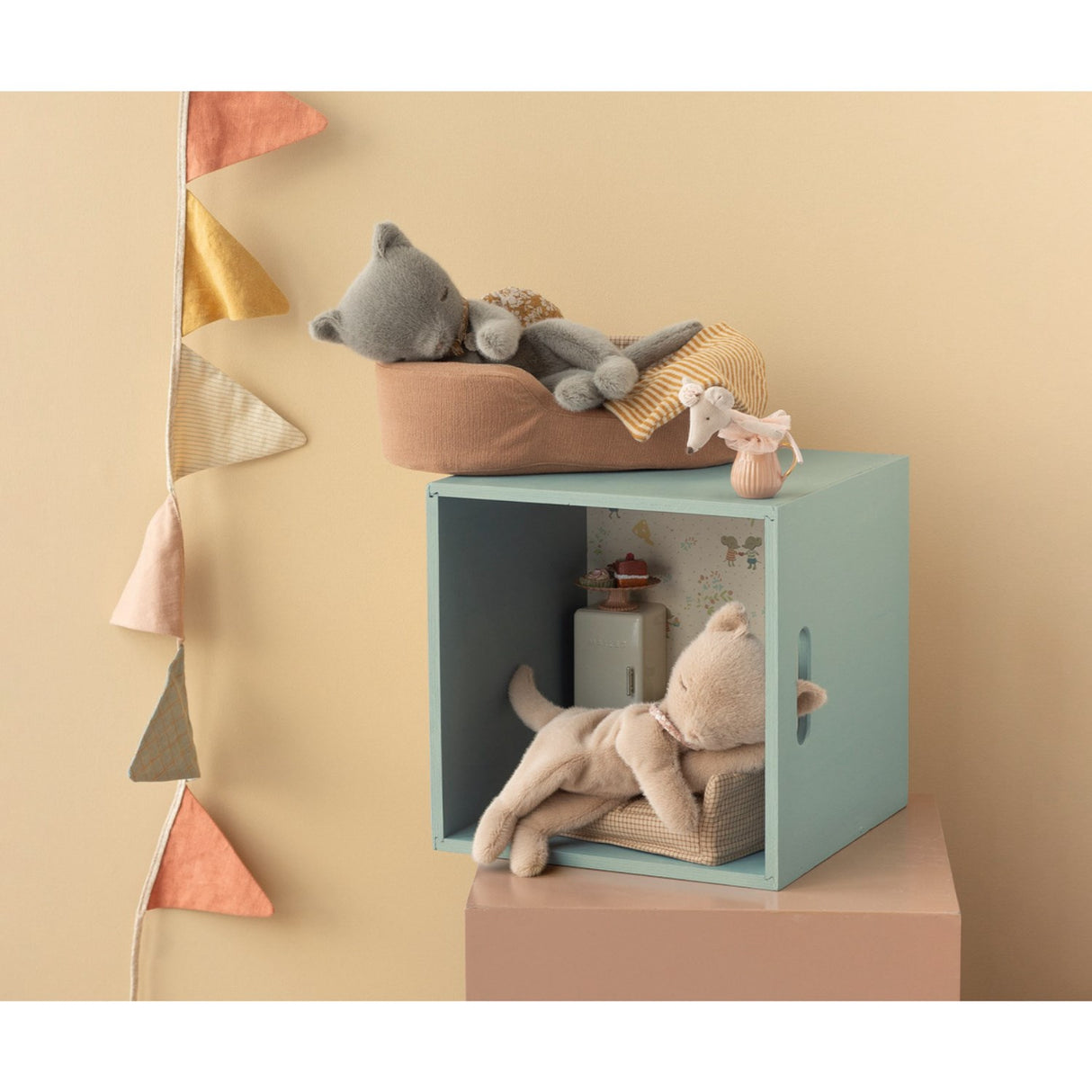 Maileg Sovende Killing, Plys, Small - Grå