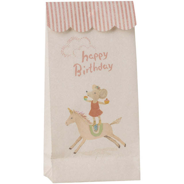 Maileg Papirspose - Happy Birthday - Unicorn, 12 Stk.