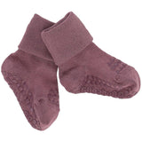 GObabyGO Bamboo Strømper Antislip Misty Plum