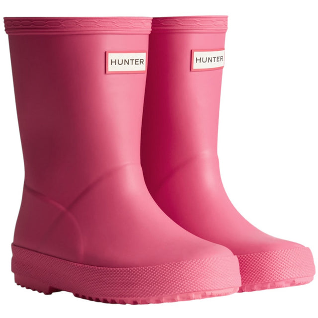 Hunter Bright Pink Kids First Gummistøvler