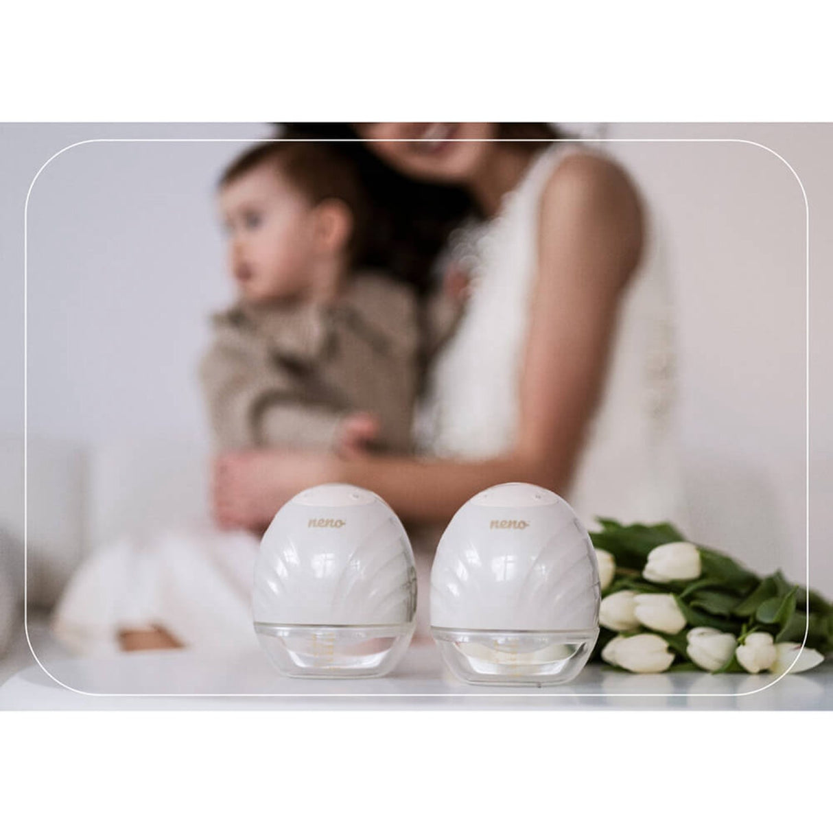 Neno Hvid Brystpumpe Perla Håndfri Dobbelt