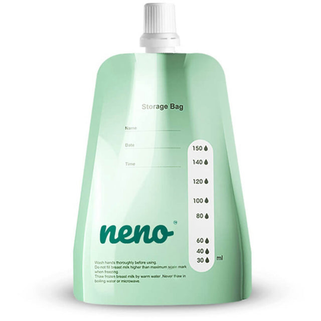 Neno Grøn Opbevaringsposer Brystmælk 20 Poser + Adapter