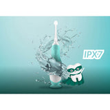 Neno Hvid, Grøn Elektrisk Tandbørste Denti Til Børn M. 4 Børstehoveder