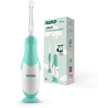 Neno Hvid, Grøn Elektrisk Tandbørste Denti Til Børn M. 4 Børstehoveder