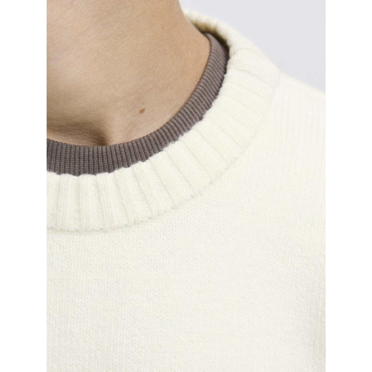 Jack & Jones Junior Sea Salt Jornorrebro Strik Crew Neck Ln Jnr
