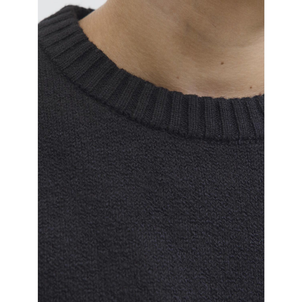 Jack & Jones Junior Black Jornorrebro Strik Crew Neck Sn Jnr