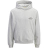 Jack & Jones Junior White Melange Jornorrebro Typo Back Sweat Hætte Sn Jnr