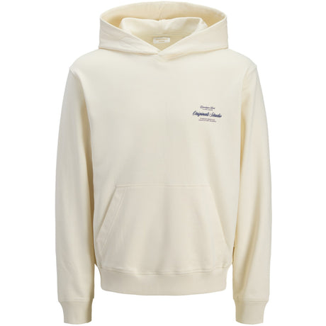 Jack & Jones Junior Antique White Jornorrebro Typo Back Sweat Hætte Sn Jnr