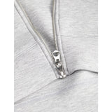 Jack & Jones Junior Light Grey Melange Jcolegacy Sweat Scuba Zip Hætte Sn Jnr