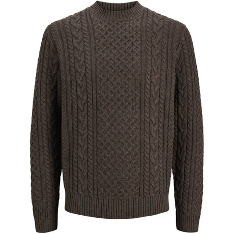 Jack & Jones Junior Ganache Melange Jprblucallum Cable Strik Crew Neck Jnr