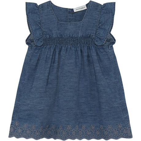 Minymo Faded Denim Kjole Ss Chambray