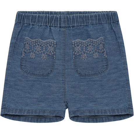 Minymo Faded Denim Shorts Chambray