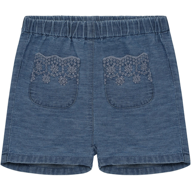 Minymo Faded Denim Shorts Chambray
