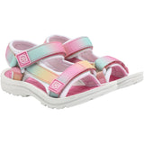Color Kids Begonia Pink Colorblock Sandaler M/ Velcro
