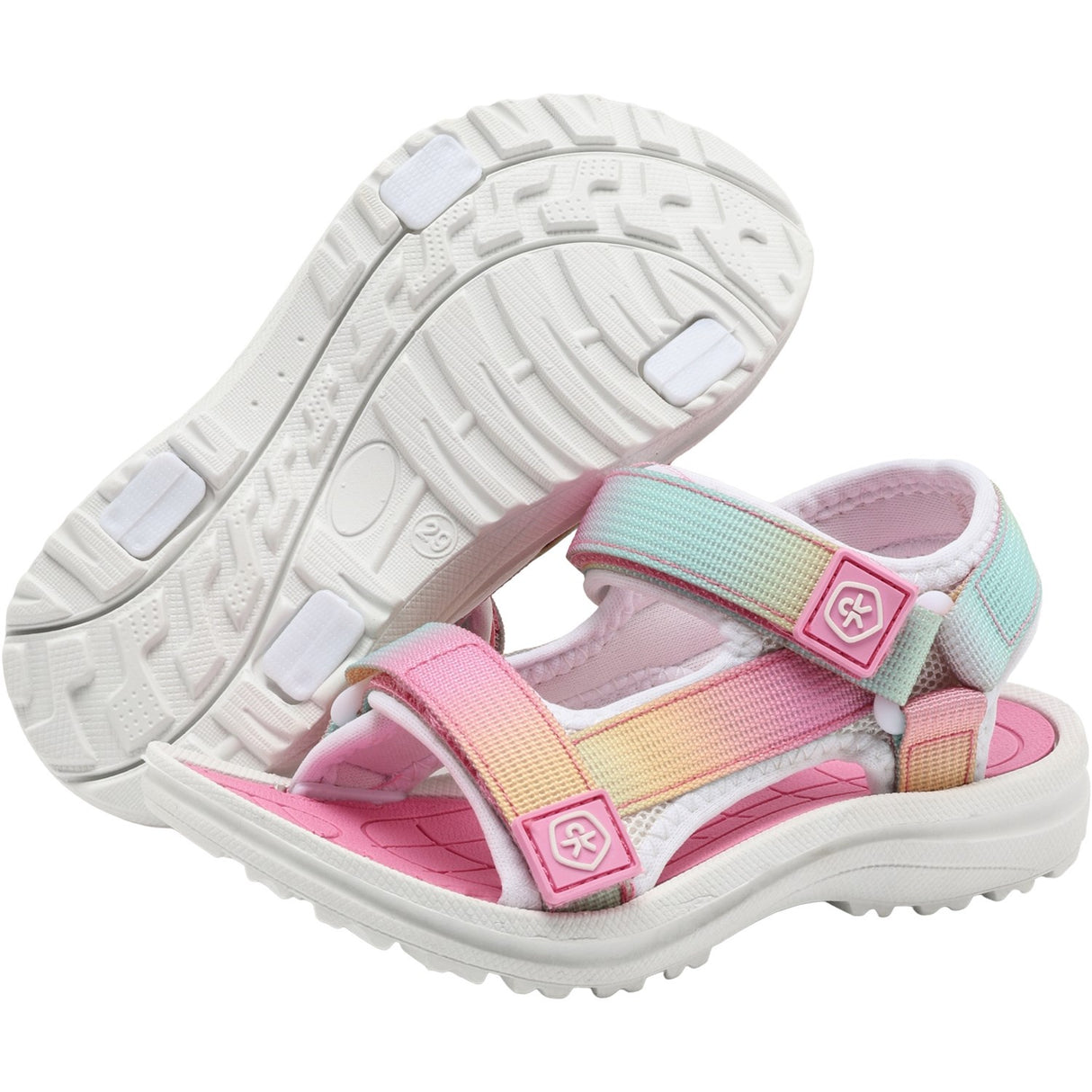 Color Kids Begonia Pink Colorblock Sandaler M/ Velcro