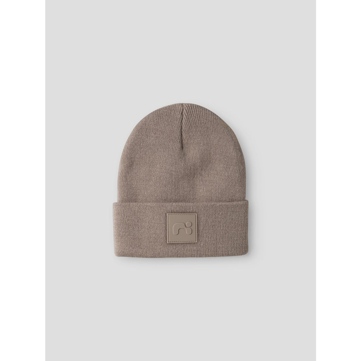 Name It Silver Mink Nknmalik Strik Beanie Badge1