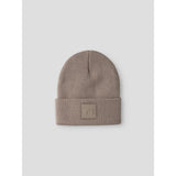 Name It Silver Mink Nknmalik Strik Beanie Badge1