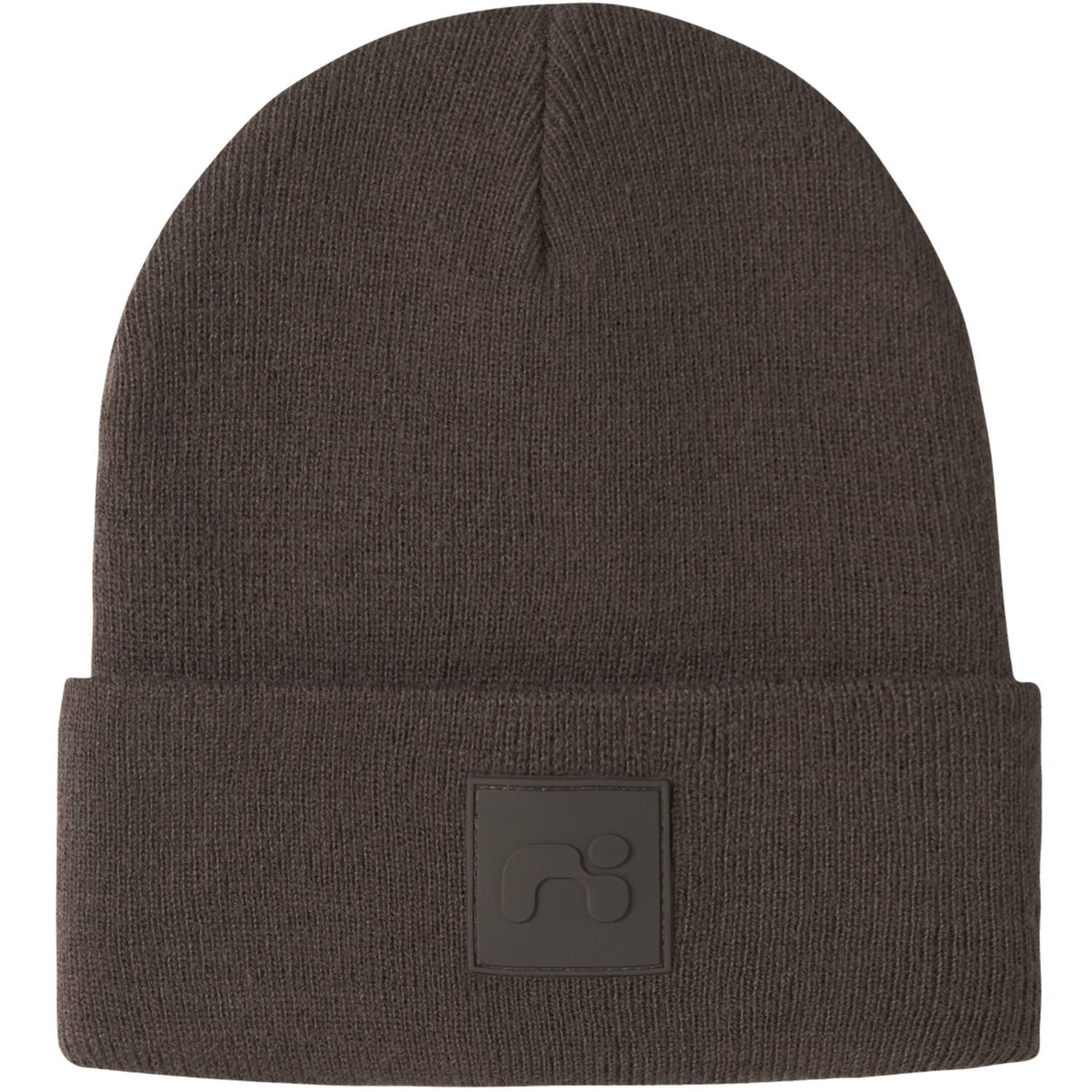 Name It Seal Brown Nknmalik Strik Beanie Badge1