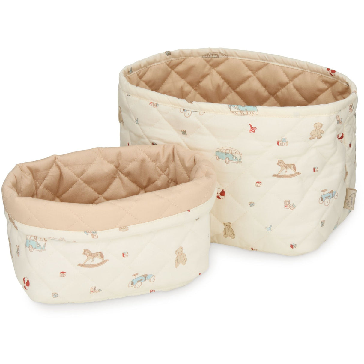 Cam Cam Copenhagen Vintage Toys Quiltet Opbevaring Kurv 2-Pak