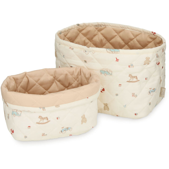 Cam Cam Copenhagen Vintage Toys Quiltet Opbevaring Kurv 2-Pak