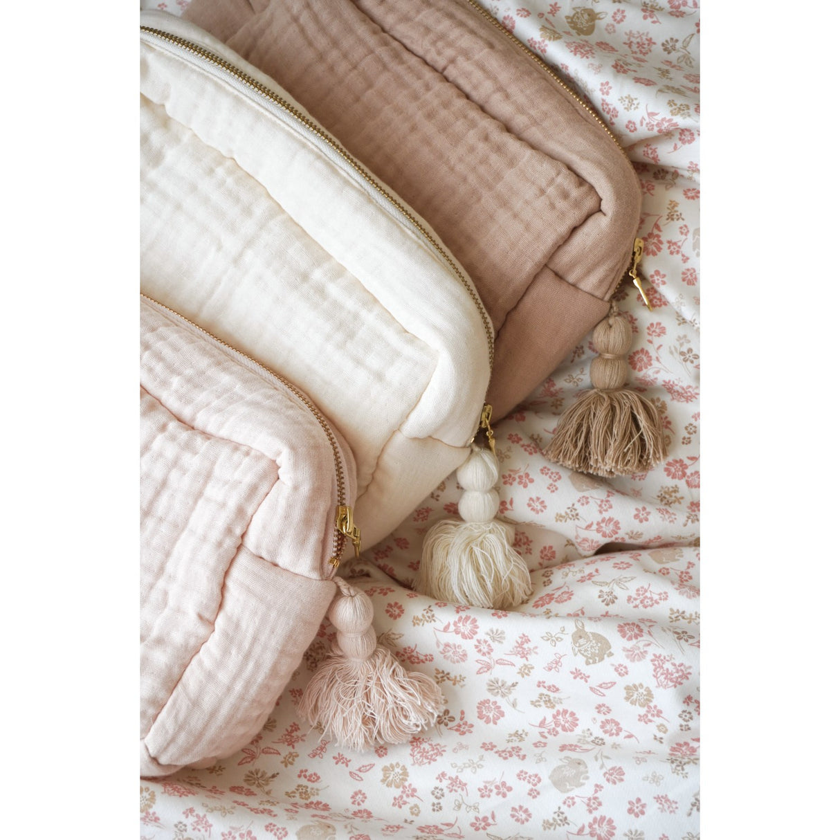 Cam Cam Copenhagen Latte Rowan Muslin Toiletry Taske