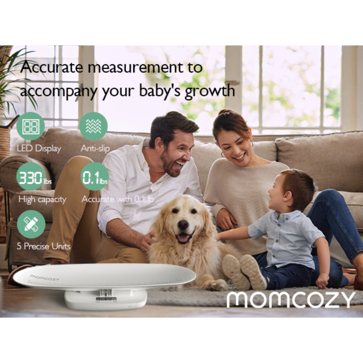 Momcozy Multi-Function Baby Vægt - Vægt- og Højdemåler