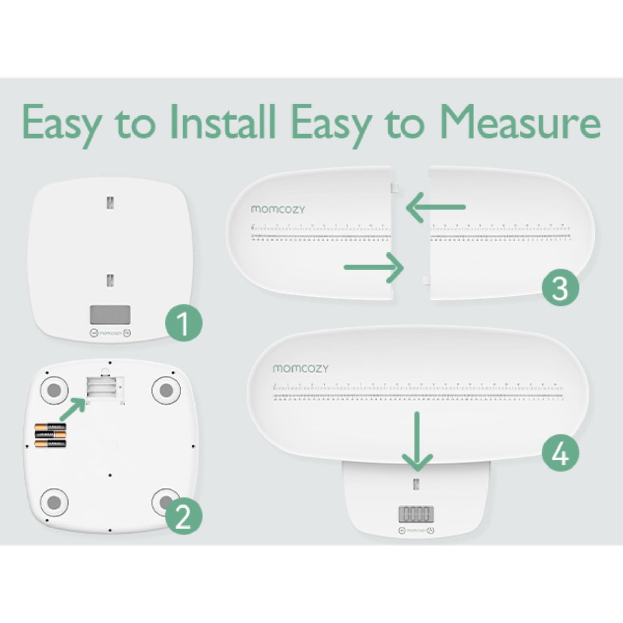 Momcozy Multi-Function Baby Vægt - Vægt- og Højdemåler