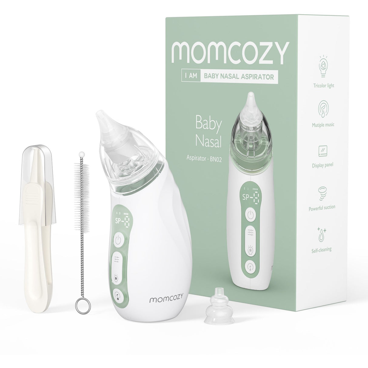 Momcozy Baby Nasal Aspirator- Lang Batteri Levetid