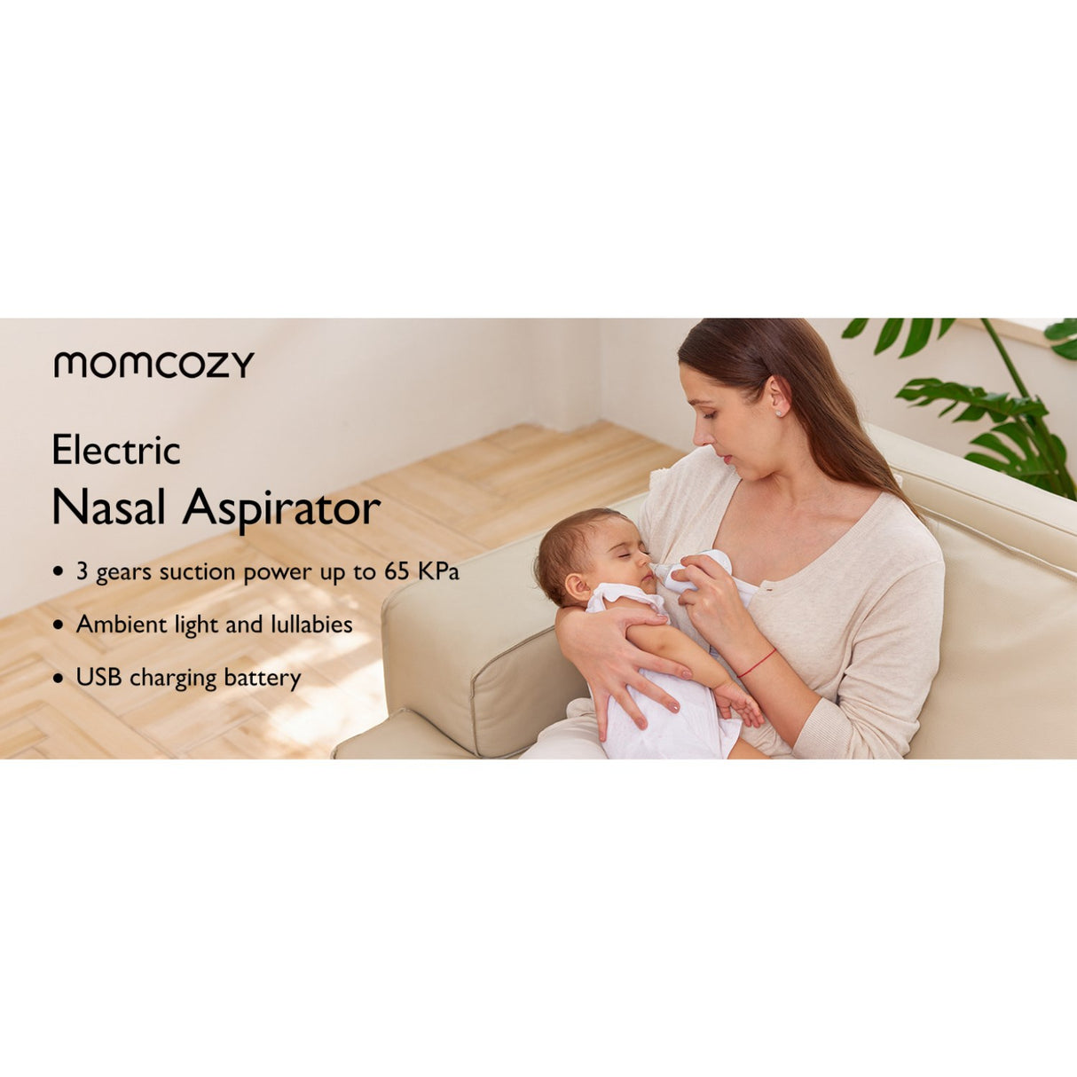 Momcozy Baby Nasal Aspirator- Lang Batteri Levetid