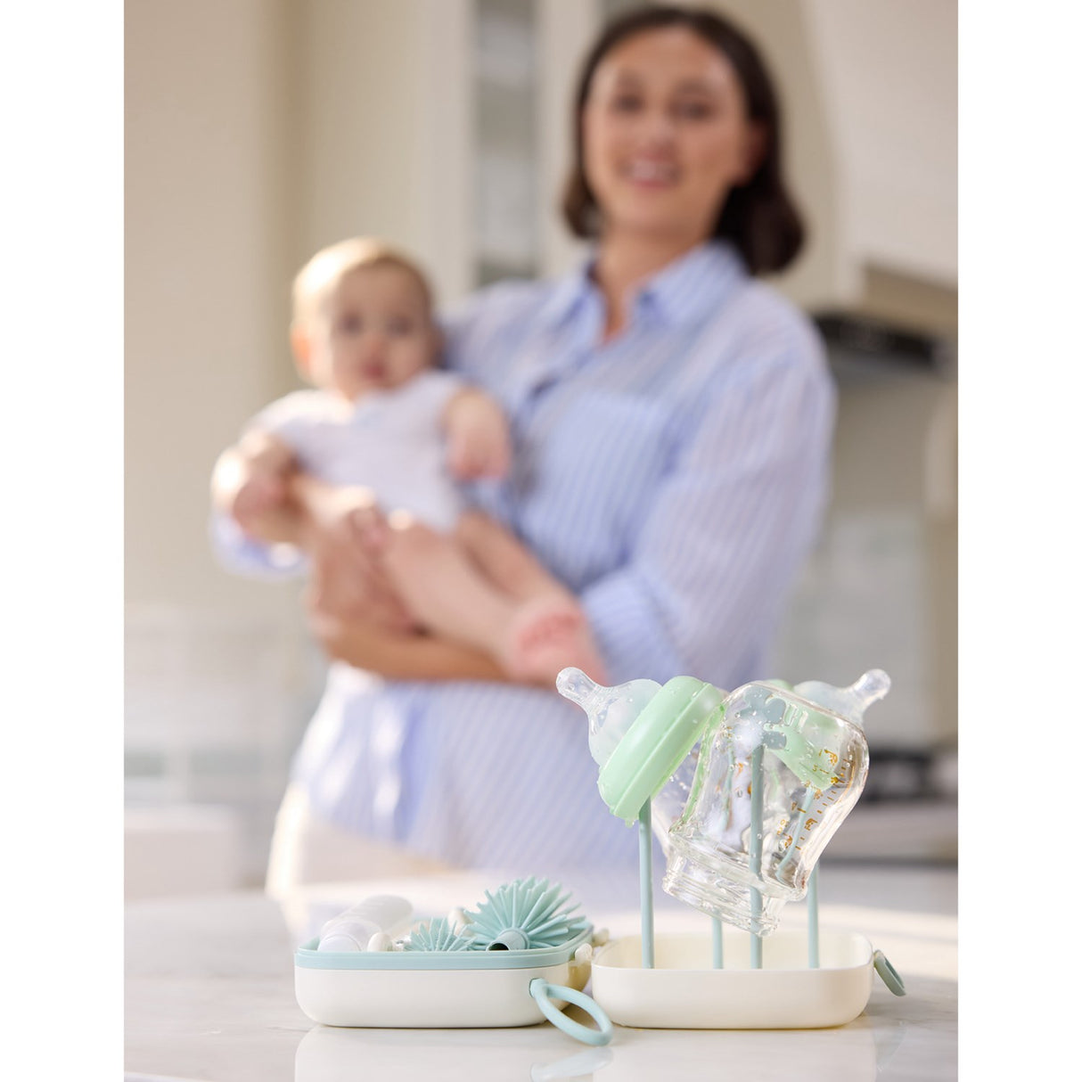 Momcozy Green 7 In 1 Baby Flaske Børste Sæt