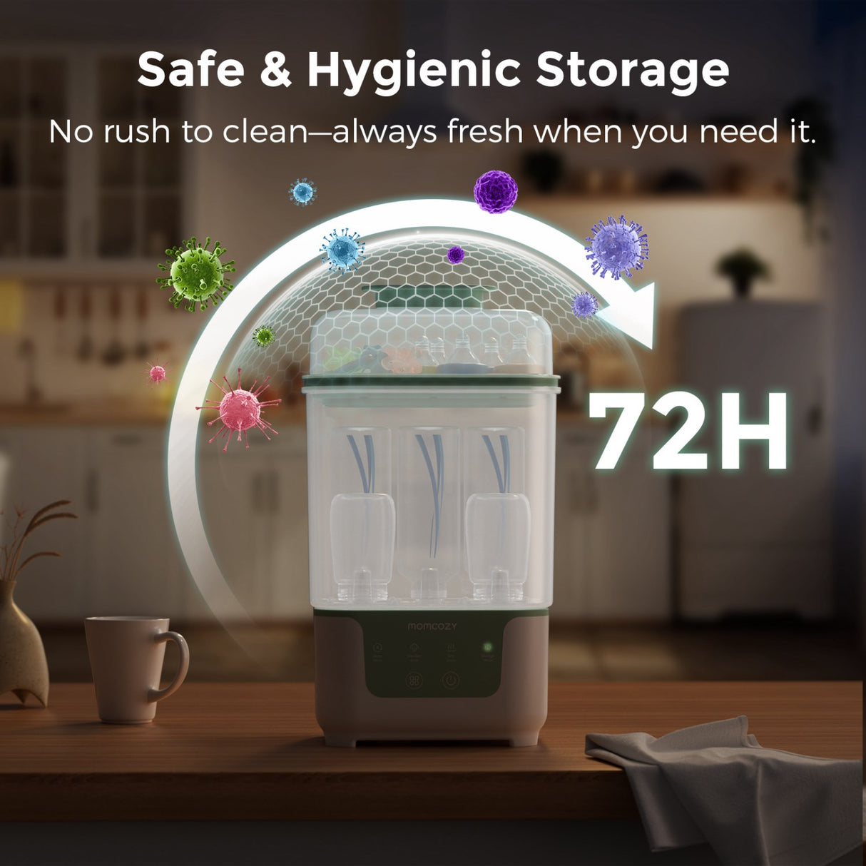 Momcozy BS04 4-in-1 Flaske Sterilisator Og Tørrer