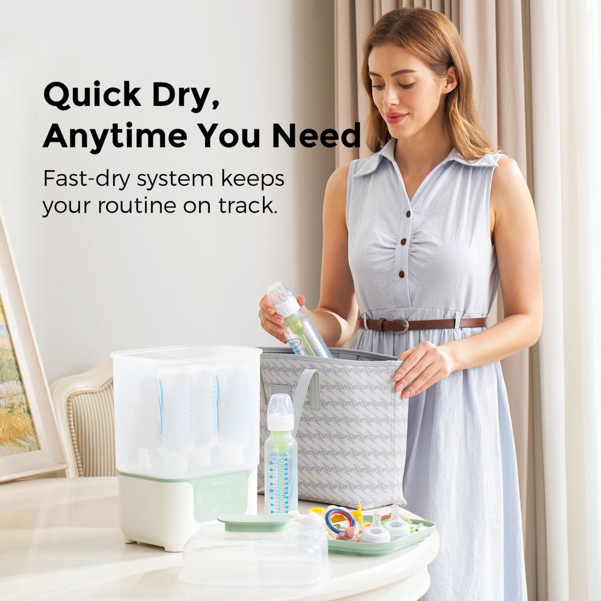 Momcozy BS04 4-in-1 Flaske Sterilisator Og Tørrer
