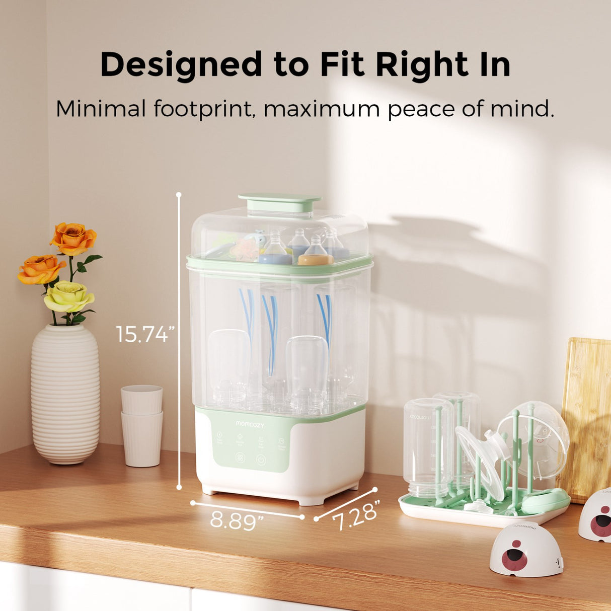 Momcozy BS04 4-in-1 Flaske Sterilisator Og Tørrer
