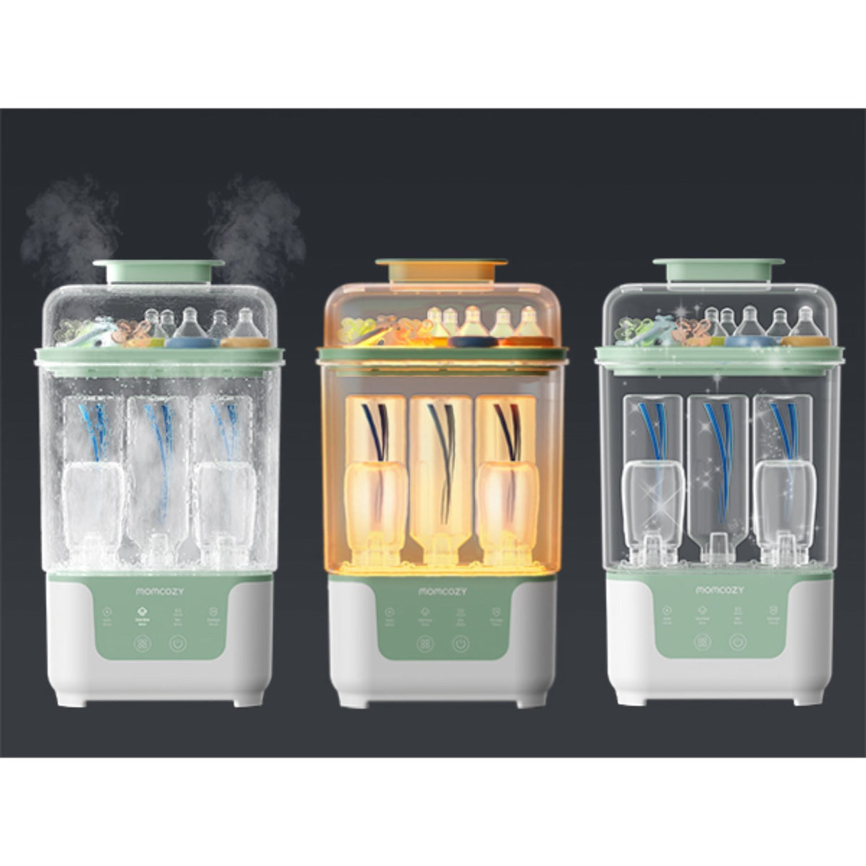 Momcozy BS04 4-in-1 Flaske Sterilisator Og Tørrer