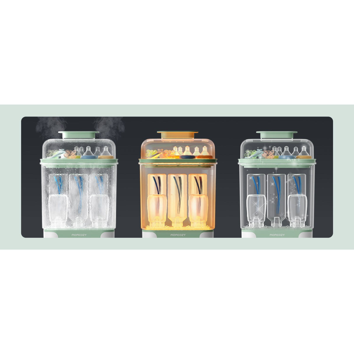 Momcozy BS04 4-in-1 Flaske Sterilisator Og Tørrer
