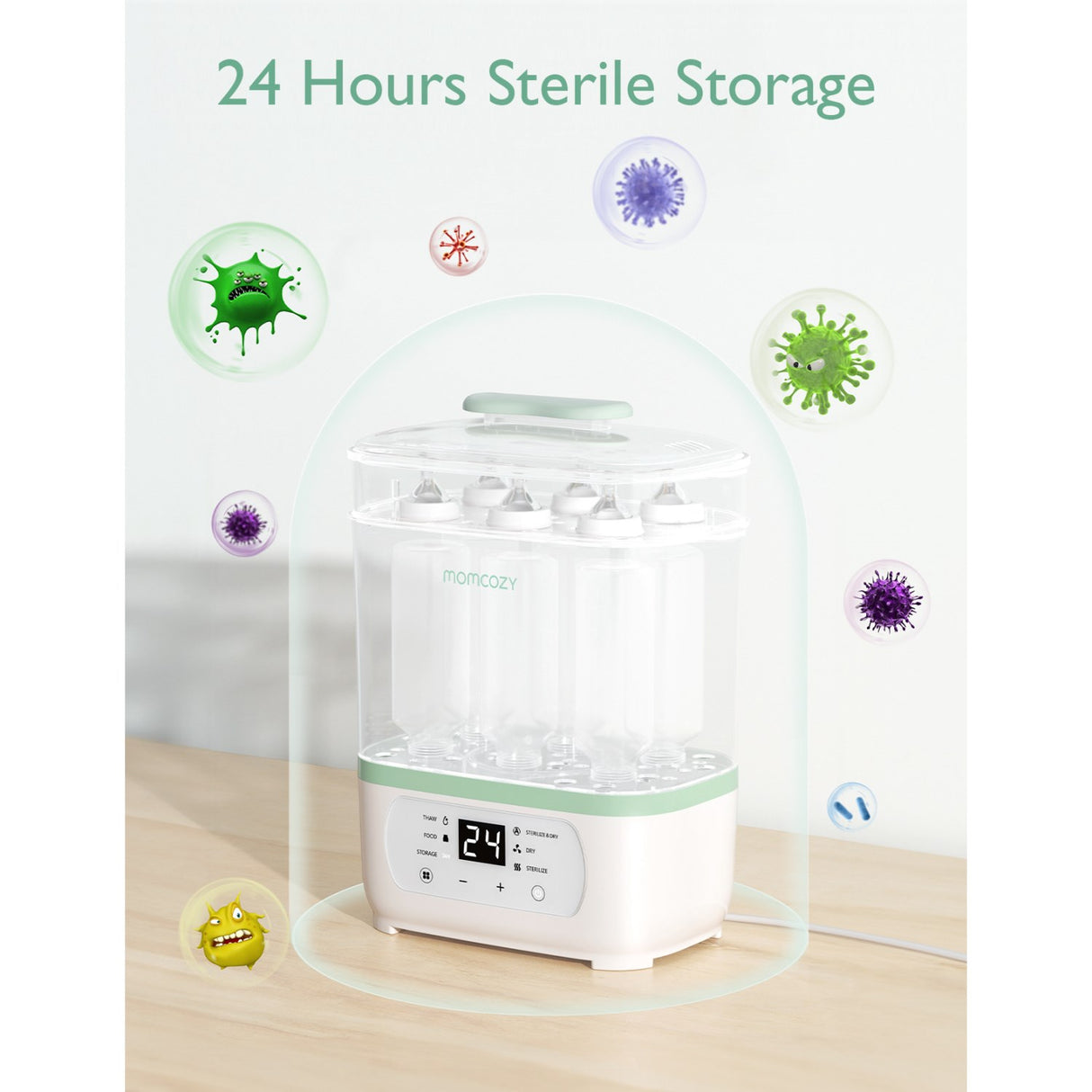 Momcozy 8-in-1 Elektrisk Damp Baby Flaske Sterilisator
